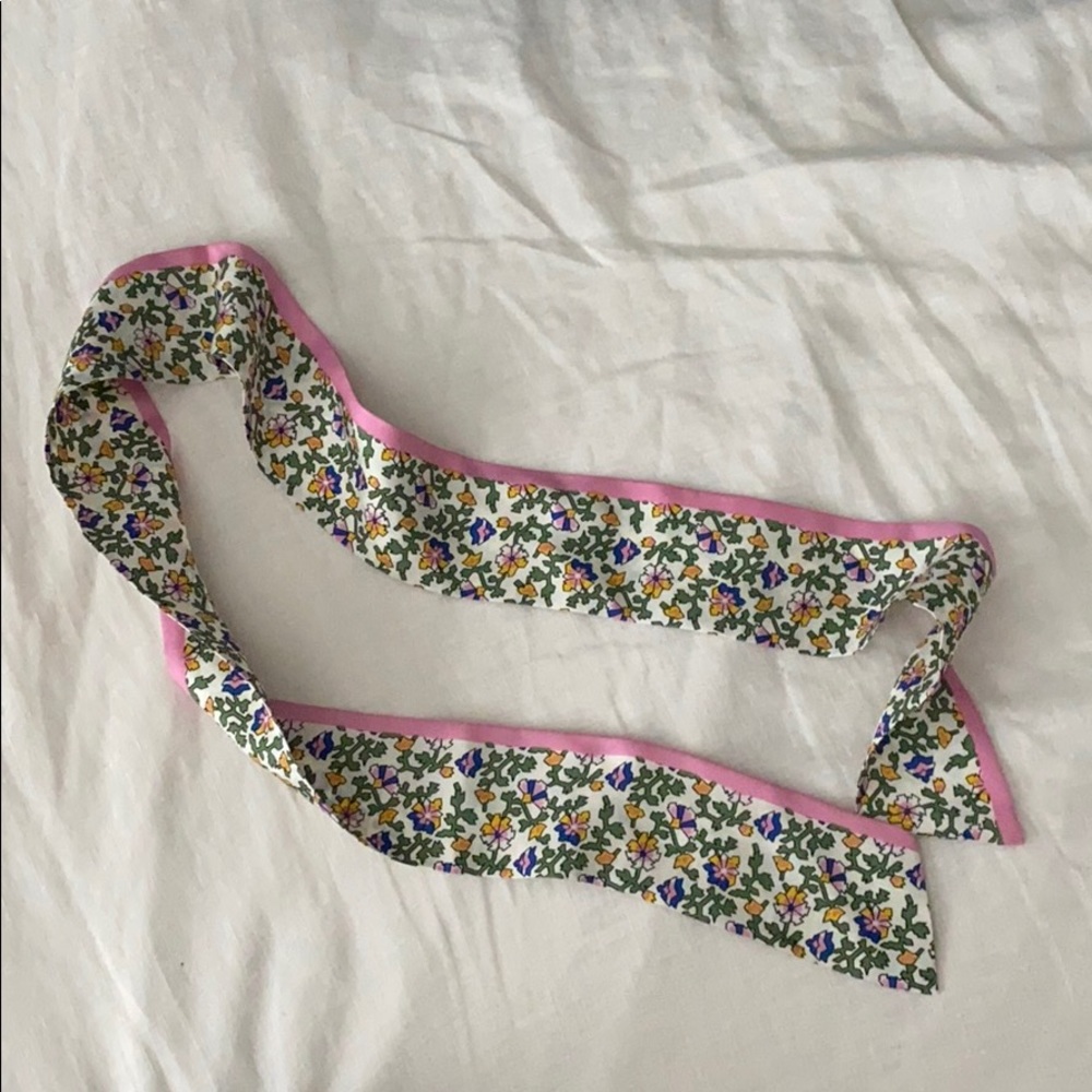 Tory Burch floral silk hair scarf